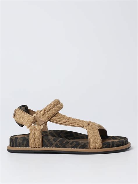 fendi espadrille sandals|Fendi woven flat sandals.